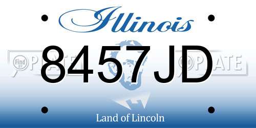 8457JD Illinois License Plate