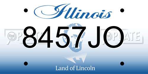 8457JO Illinois License Plate