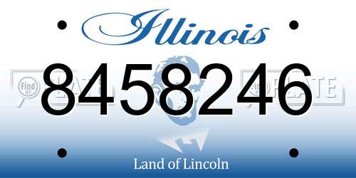 8458246 Illinois License Plate