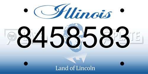 8458583 Illinois License Plate