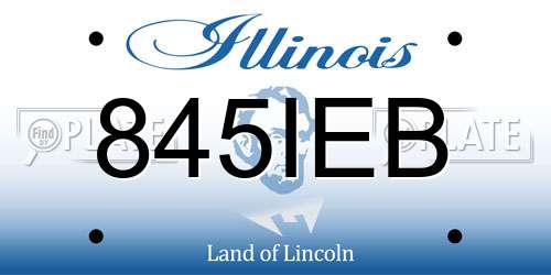 845IEB Illinois License Plate