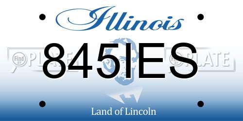 845IES Illinois License Plate