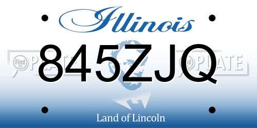845ZJQ Illinois License Plate