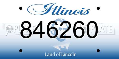 846260 Illinois License Plate