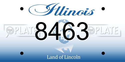 8463 Illinois License Plate