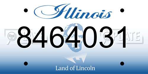 8464031 Illinois License Plate