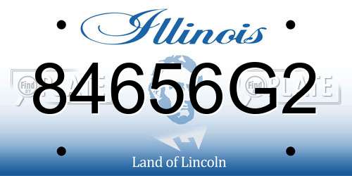 84656G2 Illinois License Plate