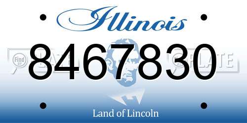 8467830 Illinois License Plate