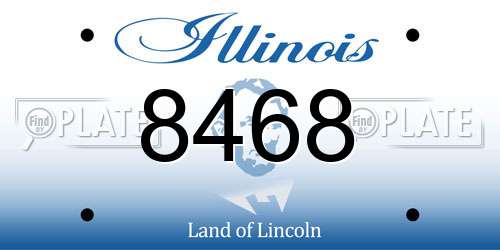 8468 Illinois License Plate