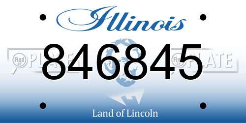 846845 Illinois License Plate
