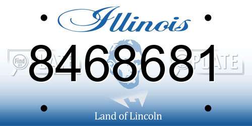 8468681 Illinois License Plate