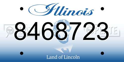 8468723 Illinois License Plate