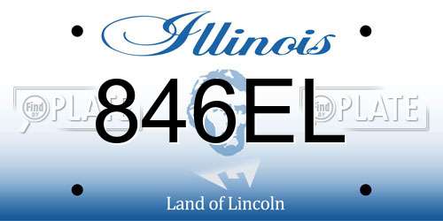 846EL Illinois License Plate