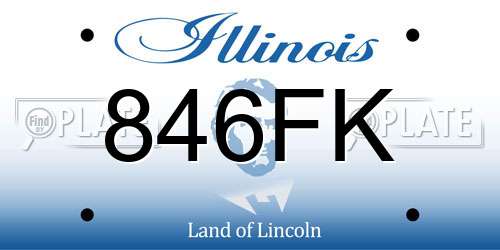 846FK Illinois License Plate