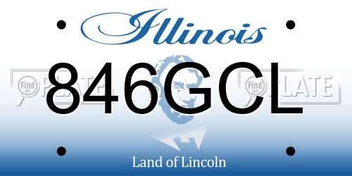 846GCL Illinois License Plate
