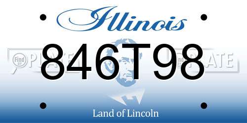 846T98 Illinois License Plate