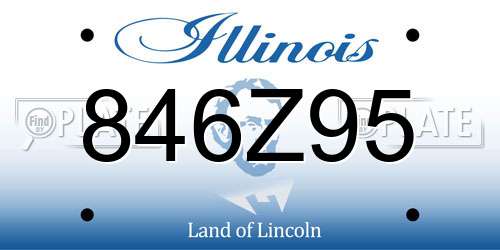 846Z95 Illinois License Plate