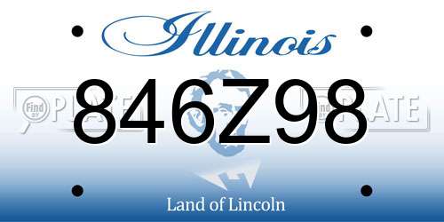 846Z98 Illinois License Plate