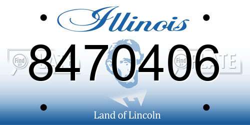 8470406 Illinois License Plate