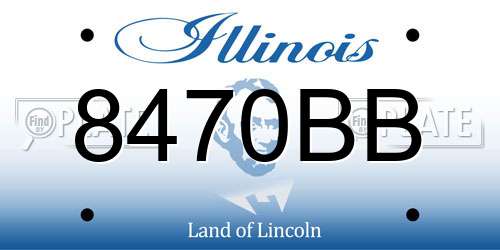 8470BB Illinois License Plate