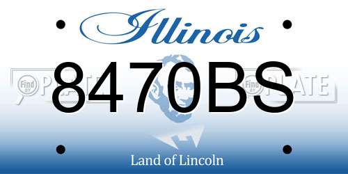 8470BS Illinois License Plate
