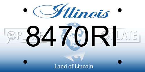 8470RI Illinois License Plate