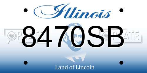8470SB Illinois License Plate