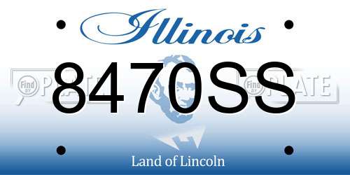 8470SS Illinois License Plate