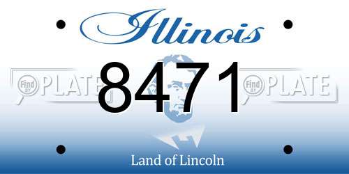 8471 Illinois License Plate