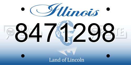8471298 Illinois License Plate