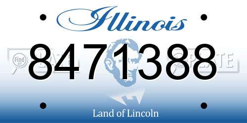 8471388 Illinois License Plate
