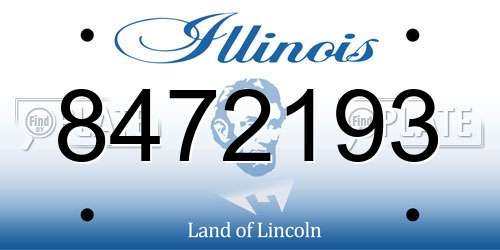 8472193 Illinois License Plate