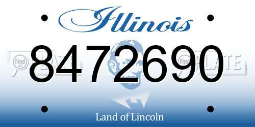 8472690 Illinois License Plate