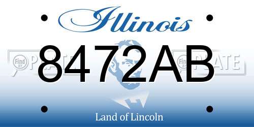 8472AB Illinois License Plate