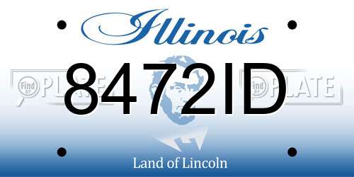 8472ID Illinois License Plate