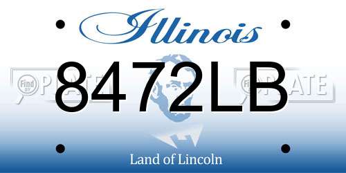 8472LB Illinois License Plate