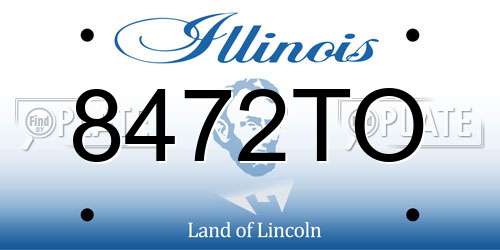 8472TO Illinois License Plate