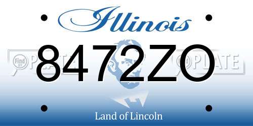 8472ZO Illinois License Plate
