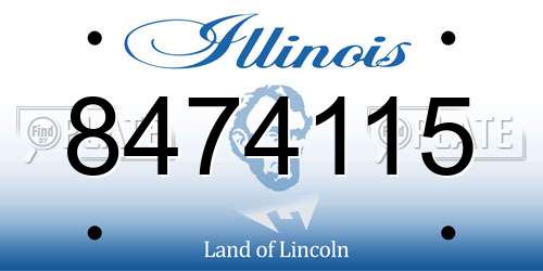 8474115 Illinois License Plate