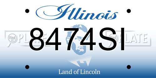 8474SI Illinois License Plate