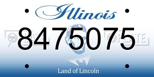 8475075 Illinois License Plate