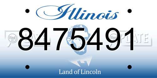 8475491 Illinois License Plate