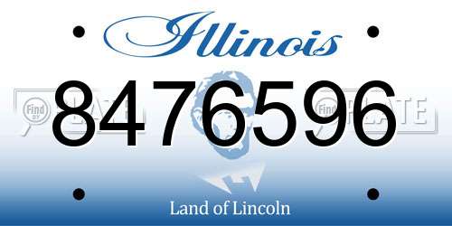 8476596 Illinois License Plate
