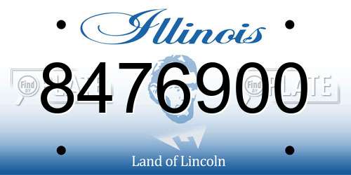 8476900 Illinois License Plate