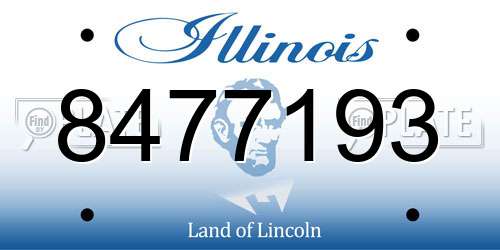 8477193 Illinois License Plate