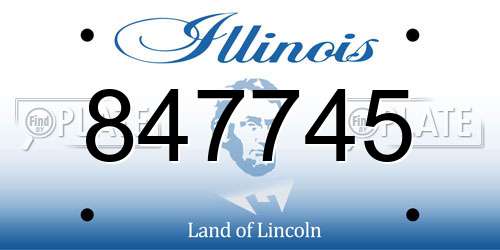 847745 Illinois License Plate
