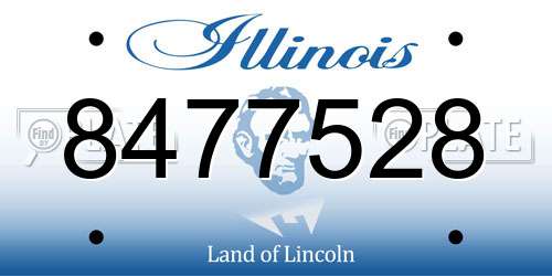 8477528 Illinois License Plate