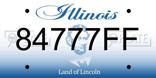 84777FF Illinois License Plate