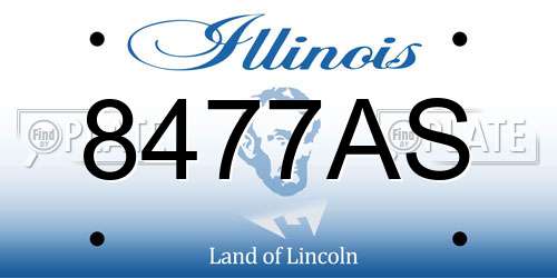 8477AS Illinois License Plate