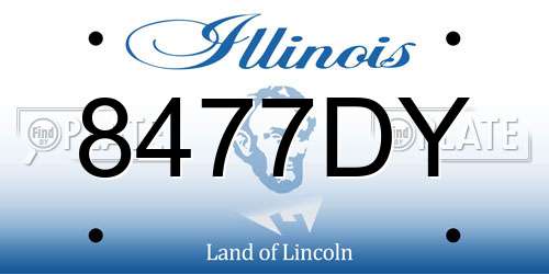 8477DY Illinois License Plate
